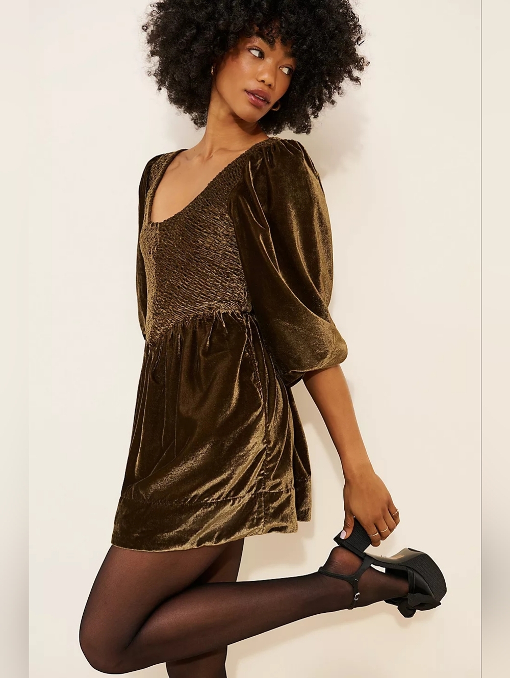 Free People Farrier Velvet Mini Dress - Picture 3 of 4